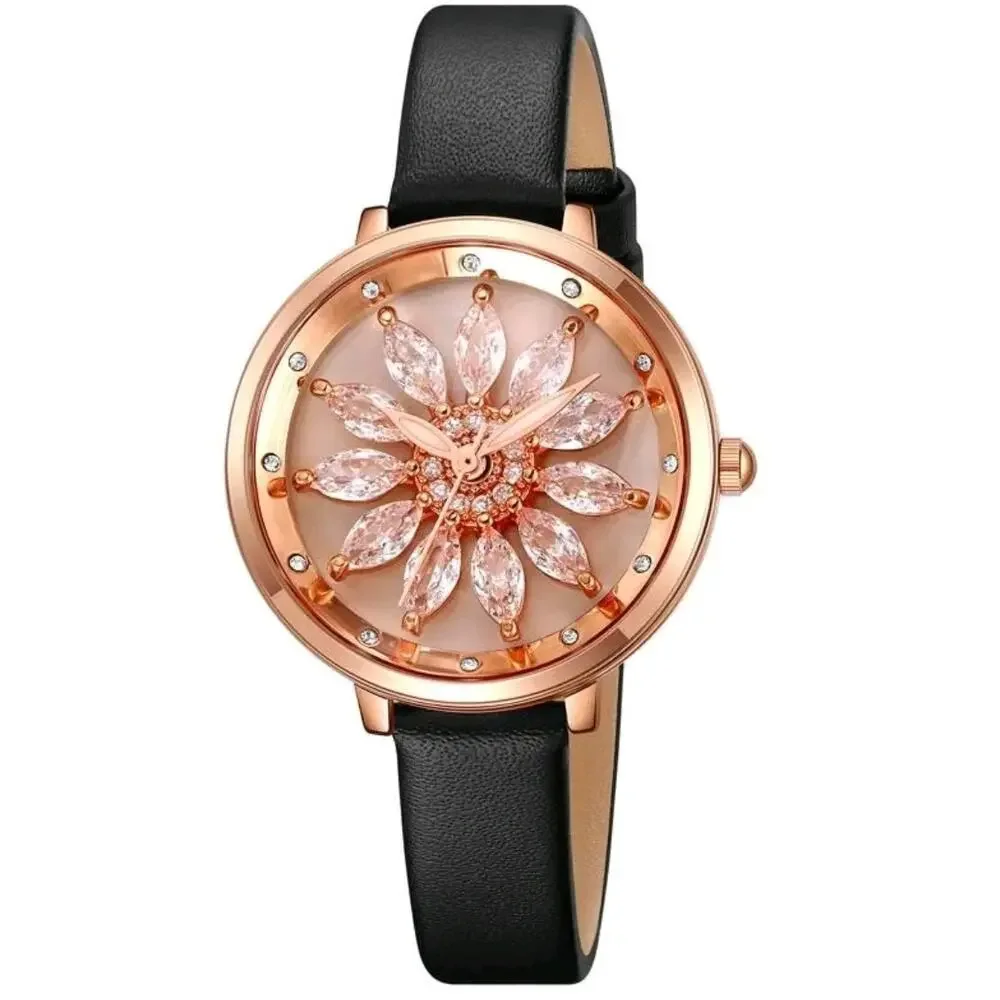 Invicta Celestial 70358 Women's 34mm Rose Gold Spinning Crystal Watch NWT (137)
